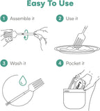 Whale Blue Portable & Reusable Stainless Steel Travel Cutlery Set