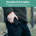 Whale Blue Portable & Reusable Stainless Steel Travel Cutlery Set