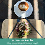 Whale Blue Portable & Reusable Stainless Steel Travel Cutlery Set