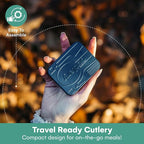 Whale Blue Portable & Reusable Stainless Steel Travel Cutlery Set