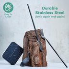 Whale Blue Portable & Reusable Stainless Steel Travel Cutlery Set