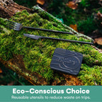 Whale Blue Portable & Reusable Stainless Steel Travel Cutlery Set