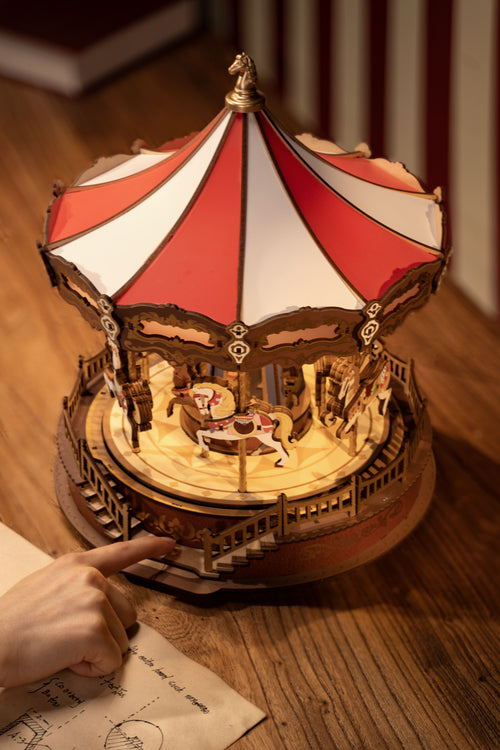 Classic Carousel - 3D Musical Wooden Puzzle