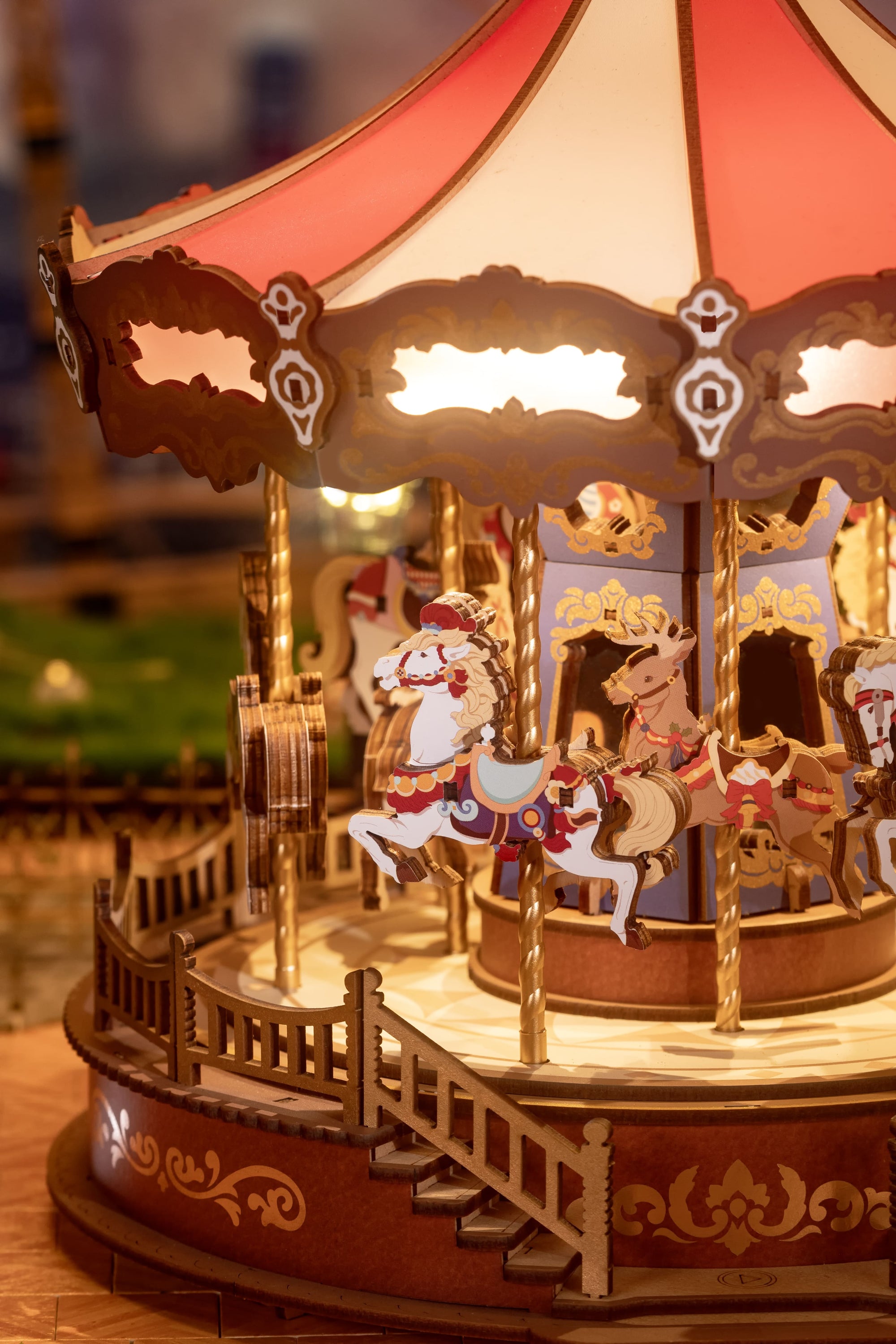 Classic Carousel - 3D Musical Wooden Puzzle