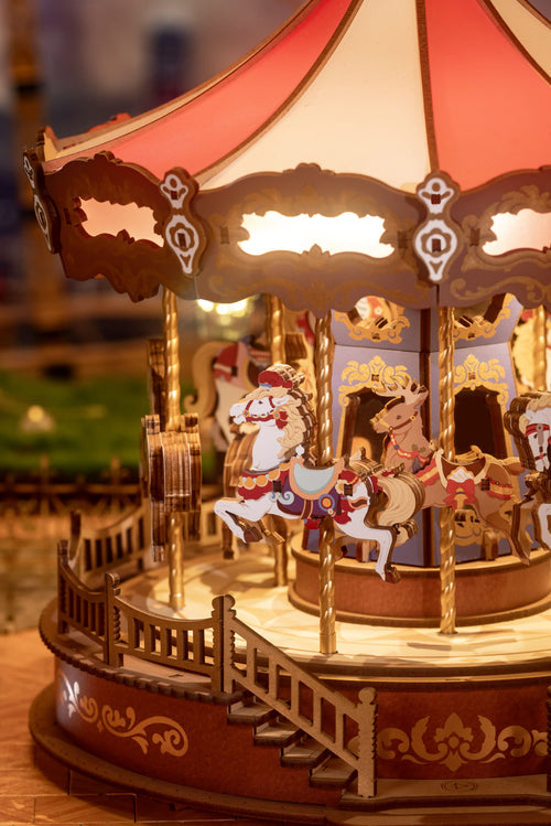 Classic Carousel - 3D Musical Wooden Puzzle
