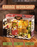 Garage Workshop - DIY Miniature House with Light